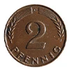 2 pfennig 1958D 1